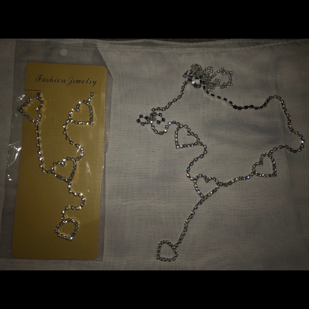 Rhinestone Heart Belt